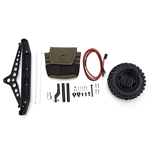 XIASABA RC Aluminium Heckstoßstange mit Ersatzreifen und Rack -LED -Leuchten für 4 axiale SCX10 1/10 RC Crawler verbessern Ihr Fernbedienungsauto mit diesem Qualitätszubehör -Set XIASABA RC Aluminium Heckstoßstange mit Ersatzreifen und Rack -LED -Leuchten für 4 axiale SCX10 1/10 RC Crawler verbessern Ihr Fernbedienungsauto mit diesem Qualitätszubehör -Set von XIASABA