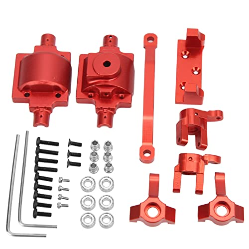 XIASABA RC Aluminiumlegierung Achs -Achs -Kit Ersatz Stabiles Achsengehäuse Kit für HBX 1/24 Kletterwagen rot (Rot) von XIASABA