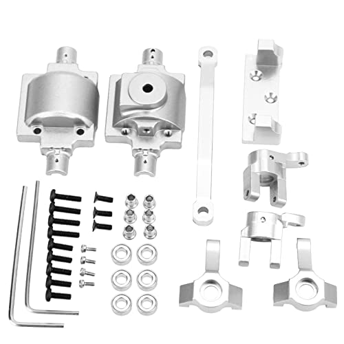 XIASABA RC Aluminiumlegierung Achs -Achs -Kit Ersatz Stabiles Achsengehäuse Kit für HBX 1/24 Kletterwagen rot (Silber) von XIASABA