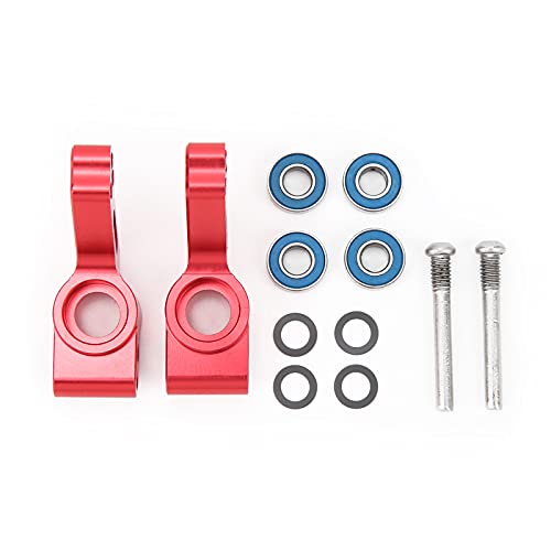 XIASABA RC-Hinterradnabenträger aus Aluminiumlegierung mit Lagern für Traxxas Slash 2WD 1/10 RC-Auto-Upgrade-Teile (rot) von XIASABA