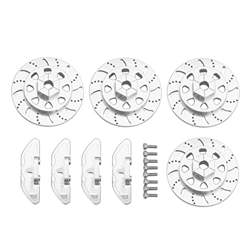 XIASABA RC Aluminiumlegierungsbremsscheiben -Bremssattel Set für axiale RBX10 Ryft 1/10 RC -Auto -Upgrade Teile Schwarz (Silber) von XIASABA