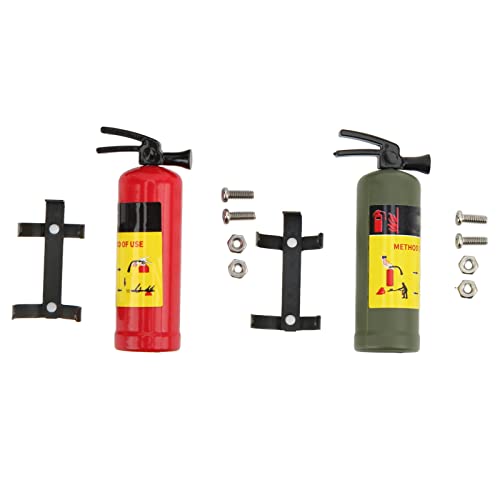 XIASABA RC Auto Simulierter Feuerlöscher Mini dekorativer Löscher für AXIAL RC Auto Dekoration Zubehör Rot und Grün von XIASABA