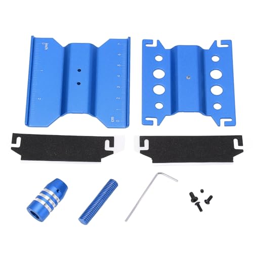 XIASABA RC-Auto-Werkbank, Reparatur-Arbeitsplatz, 360-Grad-Drehung, Aluminiumlegierung, für SCX24 im Maßstab 1/18 bis 1/24 und andere ferngesteuerte Autos in Blauer Farbe (Blau) von XIASABA