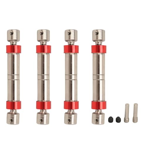 XIASABA RC-Auto-Antriebswelle, Stahl-Mittelwelle, 80 bis 100 mm, einfache Installation, geräuscharme RC-Autoteile, Axial SCX10 90046 CC01 1/10 (Silber) von XIASABA
