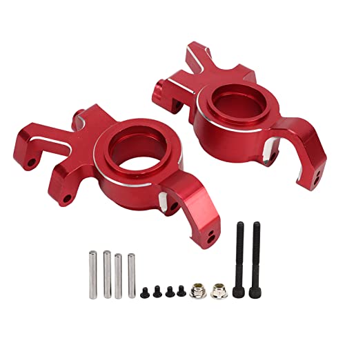 XIASABA RC CNC-Aluminiumlegierung Vorderrad-Lenkbecher 1/5 RC-Autoersatz (rot) von XIASABA