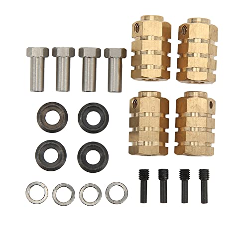 XIASABA RC Extension Adapter Messing Hochfestigkeitserweiterungskoppler für T Rx4 1/10 RC Car RC Brass Extension Coppler RC Hex Rad Adapter (20 mm) von XIASABA