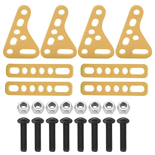 XIASABA RC-Federbein-Dämpferhalterung aus Aluminiumlegierung für ferngesteuerte Autos im Maßstab 1/8, 1/10, 1/12, 1/16, golden (Gold) von XIASABA