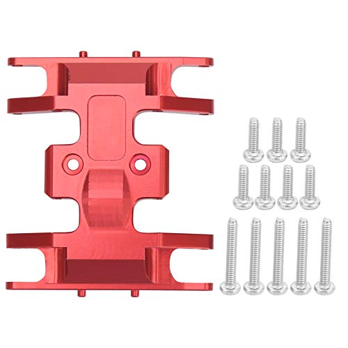 XIASABA RC-Getriebehalterung, Aluminiumlegierung, Box-Chassis, Grundplattenhalter für Axial SCX24 90081 1/24 RC-Auto, Rot (Rot) von XIASABA