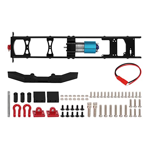 XIASABA RC Metal -Chassis Hochsimuliert Fernbedienungsauto -Zubehör für speziell entwickelte Fernbedienungsautos, die eine hochwertige Aluminiumlegierung bieten, Bauen stabile (Black) von XIASABA
