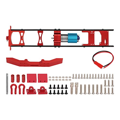 XIASABA RC Metal -Chassis Hochsimuliert Fernbedienungsauto -Zubehör für speziell entwickelte Fernbedienungsautos, die eine hochwertige Aluminiumlegierung bieten, Bauen stabile (Red) von XIASABA