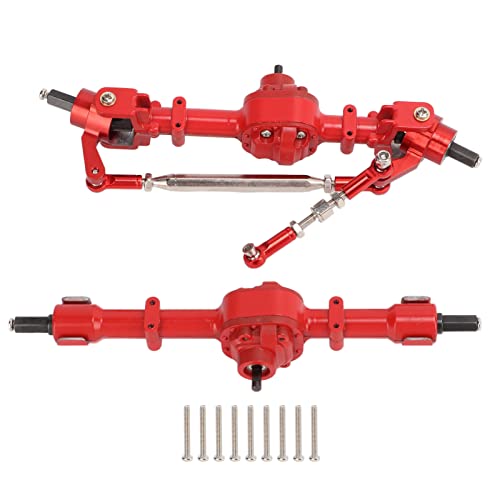 XIASABA RC Metall Brücken Set Aluminium Legierung Rot Hochfeste Fernbedienung Autoteile Zubehör für RC-LKWs wie MN Serie 90 99s von XIASABA