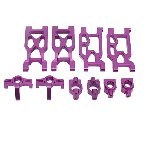 XIASABA RC-Schwingarme-Set, Aluminiumlegierung, Ersatz für vordere und hintere Querlenker, Zubehör für 1/10 RC-Auto, Rot (Purple) von XIASABA