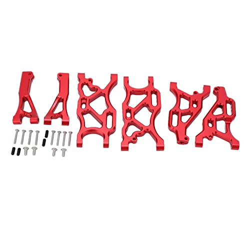 XIASABA RC Upgrade Set Aluminium Vorderer Unterarm Vorderer Oberarm Hinterer Unterarmsatz für ARRMA 1/7 Limitless Infraction 6S, Schwarz (Rot) von XIASABA