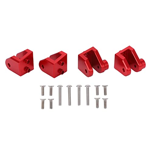 XIASABA RC Vordere Hinterachse Stoßhalterung Klammer Hochleistungs -Aluminiumlegierung für Losi 1 8 LMT Solid Achs Truck rot (Rot) von XIASABA