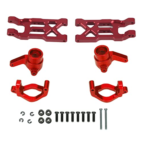 XIASABA Rc Vorderer Unterarm Lenkbecher Aluminium Legierung Einfache Montage für Hbx 1/18 Vorderer Unterarm für 18859e 18858e Rot (Rot) von XIASABA