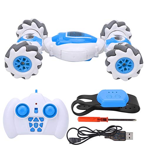 XIASABA S012 2.4G Gesten Induktion RC Car Stunt Allradantrieb Kinder Fernbedienung Auto Spielzeug Blau Brandneu aus ungiftigem Qualitätsabs und elektronischen Komponenten 4ch (Blau) von XIASABA