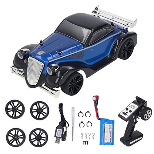 XIASABA SCY16302 1/16 Elektrische 4WD -Flachlauf -Drift -Auto Fernbedienung Hochgeschwindigkeit Drift Auto für über 14 Jahre alte Blaue Single -Batterie mit Angel Eyes Seven (Blau 1 Batterie) von XIASABA