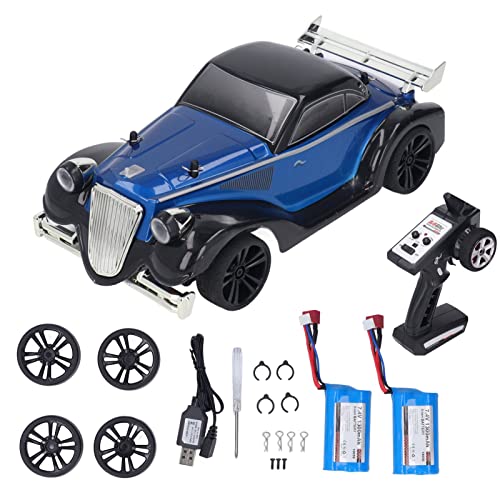 XIASABA SCY16302 1/16 Elektrische 4WD -Flachlauf -Drift -Auto Fernbedienung Hochgeschwindigkeit Drift Auto für über 14 Jahre alte Blaue Single -Batterie mit Angel Eyes Seven (Blau 2 Batterien) von XIASABA