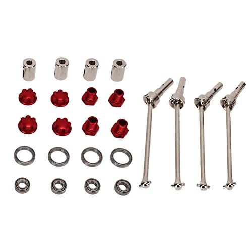 XIASABA Stahl verlängerte Antriebswelle CVD Splined Whex MAXX Fernbedienung Autokontrade Teil (Red) von XIASABA