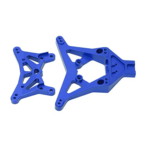 XIASABA Vorne und Hinten Aluminium Legierung Stoßdämpfer Turm Set für LOSI 1 10 22S 2WD RC Auto Upgrade DIY Teile Hochfestes Stoßfest Design geeignet für Off-Road-Rennsport-Fans (Blu) von XIASABA