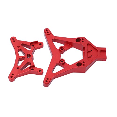 XIASABA Vorne und Hinten Aluminium Legierung Stoßdämpfer Turm Set für LOSI 1 10 22S 2WD RC Auto Upgrade DIY Teile Hochfestes Stoßfest Design geeignet für Off-Road-Rennsport-Fans (Rosso) von XIASABA