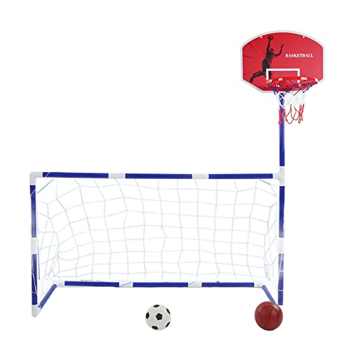 XIASABA in 1 Sportzentrum Kids Basketball Fußball Sport Set Kinder Basketball Hoop Innenräume im Freien im Freien Eltern Kinder Interaktive Spielzeug von XIASABA
