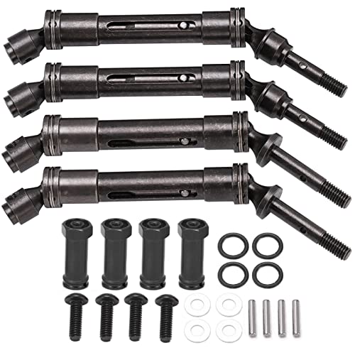 XIASABA vordere und hintere Antriebswelle Aluminiumlegierung langlebiger CVD -Upgrades Teile für Traxxas 1/10 RC -Auto Silber (Black) von XIASABA
