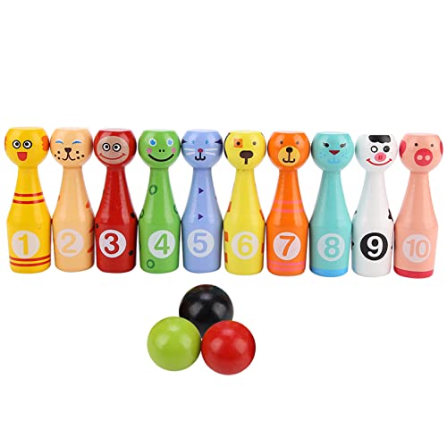 Xiasaba Kinder Bildung Tier Bowling Flasche Ball Kinder Outdoor Game Holzspielzeug Xiasaba Kinder Bildung Tier Bowling Flasche Ball Kinder Outdoor Game Holzspielzeug von XIASABA