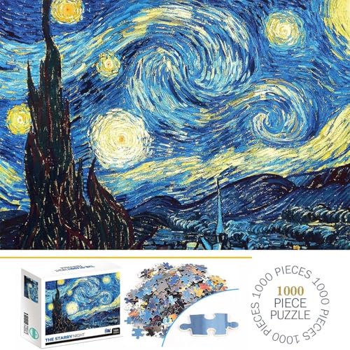 1000 Stück die Sternennacht Puzzles für Erwachsene Wohnkultur Spiele Familie Spaß Boden Puzzles Lernspiel Zeug für Kinder von XIAXIAJIA