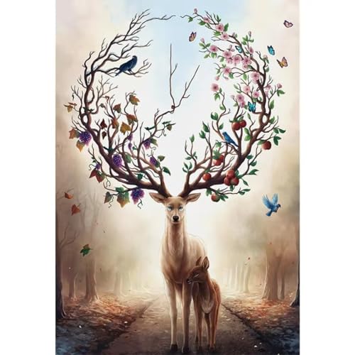 Erwachsene 1000 Stück Puzzle ELK Hoher Schwierigkeitsgrad Dekompression Mädchen Lernspielzeug Geburtstagsgeschenk Brettspiele von XIAXIAJIA