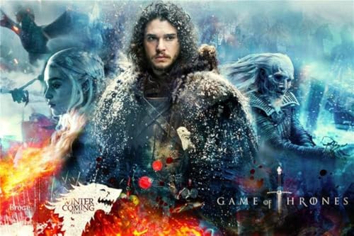 Spetich Game of Thrones Wooden 1000 Pieces Puzzle Customised Puzzles John Snow Teenagers Children Toy Gift 50 x 75 cm 1000 Pieces von XIAXIAJIA