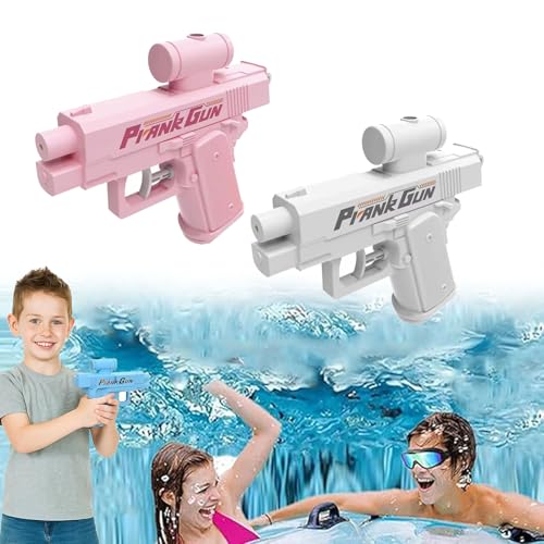 Prank Water Gun, Prank Squirt Gun, Prank Two-Way Squirt Gun - Shoots Back at User! Hilarious Novelty Toy for Parties & Summer Fun (Pink+White-2PCS) von XIBHDN