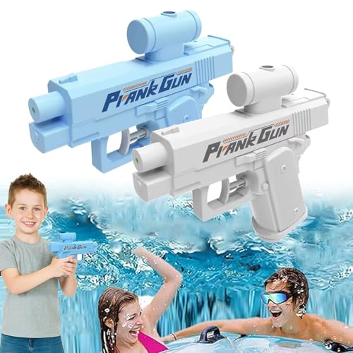 Prank Water Gun, Prank Squirt Gun, Prank Two-Way Squirt Gun - Shoots Back at User! Hilarious Novelty Toy for Parties & Summer Fun (White+Blue-2PCS) von XIBHDN