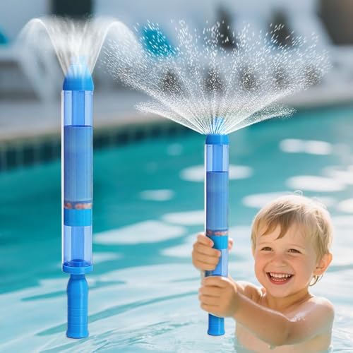Feuerwerks-Wasserpistole, Water Soaker, Romantisches Wassersprühspielzeug im Feuerwerksstil, Hochdruck-Wasserpistole, ideal für Baden, für den Pool(Blue) von XIEHUANGJIYI