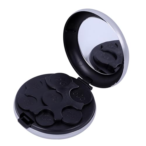 Münz-Organizer, tragbarer Mini-Münzspender-Koffer mit Spiegel, Hartschalenkoffer, kleiner Geldsortierer, Münzhalter für Sammler, platzsparender Taschen-Münzaufbewahrungs-Organizer(Silver) von XIEHUANGJIYI