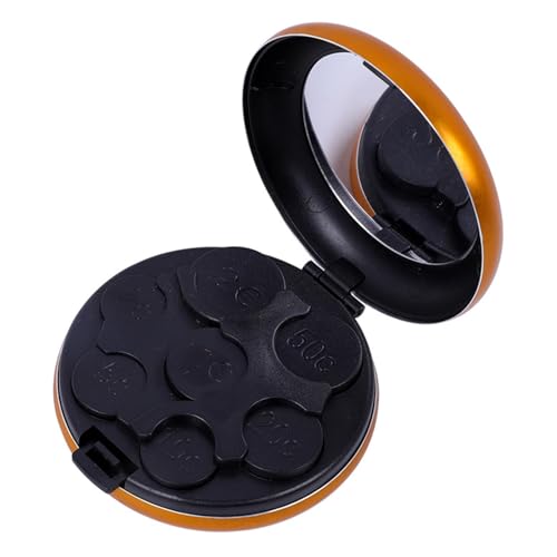 Münz-Organizer, tragbarer Mini-Münzspender-Koffer mit Spiegel, Hartschalenkoffer, kleiner Geldsortierer, Münzhalter für Sammler, platzsparender Taschen-Münzaufbewahrungs-Organizer(Yellow) von XIEHUANGJIYI