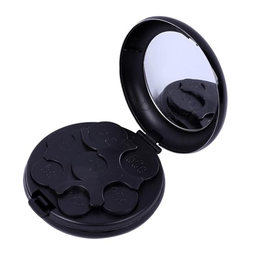 XIEHUANGJIYI Münz-Organizer, tragbarer Mini-Münzspender-Koffer mit Spiegel, Hartschalenkoffer, Kleiner Geldsortierer, Münzhalter für Sammler, platzsparender Taschen-Münzaufbewahrungs-Organizer(Black) von XIEHUANGJIYI