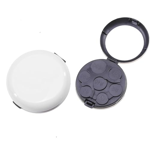 XIEHUANGJIYI Münz-Organizer, tragbarer Mini-Münzspender-Koffer mit Spiegel, Hartschalenkoffer, Kleiner Geldsortierer, Münzhalter für Sammler, platzsparender Taschen-Münzaufbewahrungs-Organizer(White) von XIEHUANGJIYI