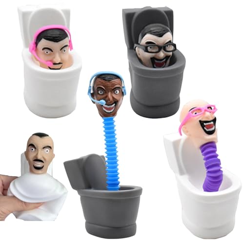 XIEXIESHER Stress Squeeze Spielzeug, 4 Stück Toilette Toy Figuren Set, Telescopic Toiletten Figuren, Kleinkind Spielzeug, Spielzeug fürs Auto,Lustig Squishy Squeeze Spielzeug für Kinder und Erwachsene XIEXIESHER Stress Squeeze Spielzeug, 4 Stück Toilette Toy Figuren Set, Telescopic Toiletten Figuren, Kleinkind Spielzeug, Spielzeug fürs Auto,Lustig Squishy Squeeze Spielzeug für Kinder und Erwachsene von XIEXIESHER