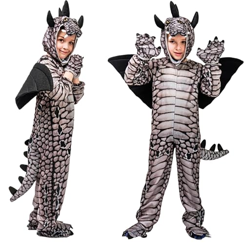 XIEXIESHER Halloween Dinosaurier Kostüm für Kinder, Triceratops Kostüm, Dinosaurier Tierische Jumpsuits, Halloween Weihnachten Party Carnival Cosplay Kostüm für 10-12 Jahre Unisex(Grau Stegosaurus) XIEXIESHER Halloween Dinosaurier Kostüm für Kinder, Triceratops Kostüm, Dinosaurier Tierische Jumpsuits, Halloween Weihnachten Party Carnival Cosplay Kostüm für 10-12 Jahre Unisex(Grau Stegosaurus) von XIEXIESHER
