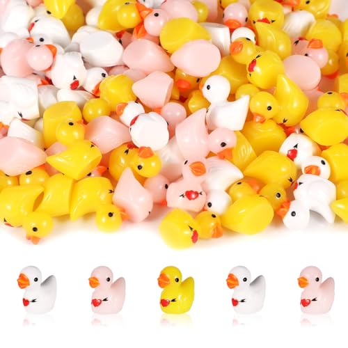 XIHIRCD 100stk Mini-Harz-Enten, 3 Farben Pfeil Durch Herz Winzige Miniatur-Ente Kleine Entenfiguren DIY-Zubehör für Bastelarbeiten Streichspiele Puppenhaus Landschaft Valentinstag-Dekoration XIHIRCD 100stk Mini-Harz-Enten, 3 Farben Pfeil Durch Herz Winzige Miniatur-Ente Kleine Entenfiguren DIY-Zubehör für Bastelarbeiten Streichspiele Puppenhaus Landschaft Valentinstag-Dekoration von XIHIRCD