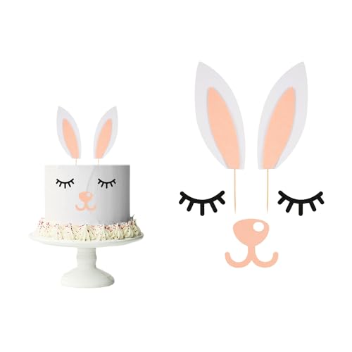 Cupcake Topper Hasenohren, Cake Topper mit Ohr Wimpern Nase Hasen Cupcake Topper Hasen Kuchenaufsatz Hasenohren für Kuchen Hase Kaninchen Babyparty Ostern Geburtstag Frühling Cupcake Topper Hasenohren, Cake Topper mit Ohr Wimpern Nase Hasen Cupcake Topper Hasen Kuchenaufsatz Hasenohren für Kuchen Hase Kaninchen Babyparty Ostern Geburtstag Frühling von XIHIRCD