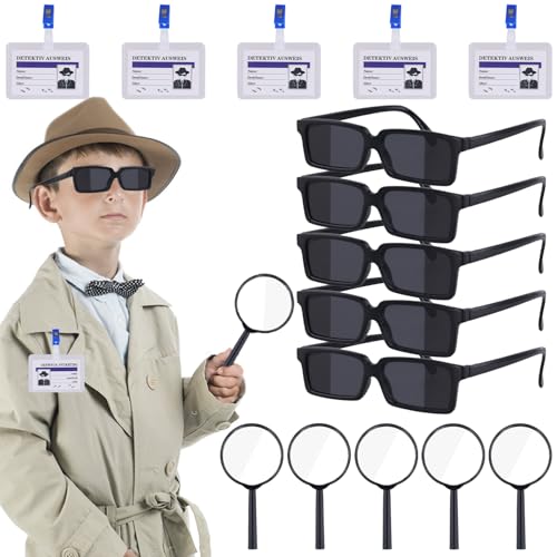 Detektiv Party Gefälligkeiten, 15pcs Detective Set Brille Lupe Namensschild Geheimagent Kind Detektivspiel Kit Escape Room Party Gefälligkeiten Detektiv Set Kinder Detektiv Party Gefälligkeiten, 15pcs Detective Set Brille Lupe Namensschild Geheimagent Kind Detektivspiel Kit Escape Room Party Gefälligkeiten Detektiv Set Kinder von XIHIRCD