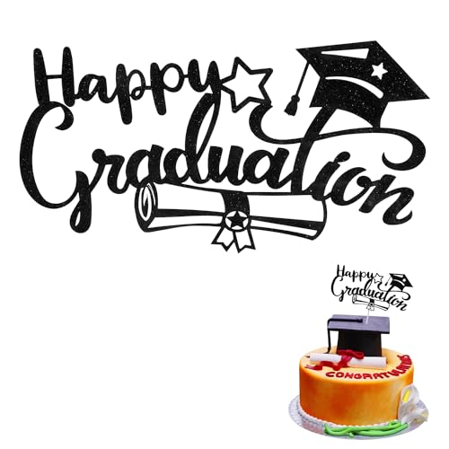 Glitzernder Abschluss Kuchenaufsatz, Doppelseitig Klasse 2024 Kuchen Dekoration Graduation Cake Topper für Partyzubehör zum Thema Abschluss des High School College Glitzernder Abschluss Kuchenaufsatz, Doppelseitig Klasse 2024 Kuchen Dekoration Graduation Cake Topper für Partyzubehör zum Thema Abschluss des High School College von XIHIRCD