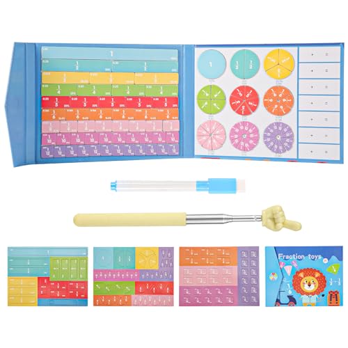 Magnetisches Lernpuzzle zu Brüchen, Hilfsmittel zum Rechnet Brüche Streifen Magnetkacheln und Kreise mit Mathematischen Prozentwerten Lernbuchspiele für die Grundschule Magnetisches Lernpuzzle zu Brüchen, Hilfsmittel zum Rechnet Brüche Streifen Magnetkacheln und Kreise mit Mathematischen Prozentwerten Lernbuchspiele für die Grundschule von XIHIRCD