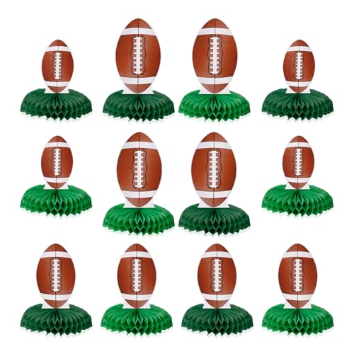 12 Tischdekorationen zum Thema Fußball, Tischdekorationen in Fußballwabenform Tischdekorationen im Rugby-Stil als Dekoration für Geburtstagspartys mit Fußballmotiven 12 Tischdekorationen zum Thema Fußball, Tischdekorationen in Fußballwabenform Tischdekorationen im Rugby-Stil als Dekoration für Geburtstagspartys mit Fußballmotiven von XIHIRCD