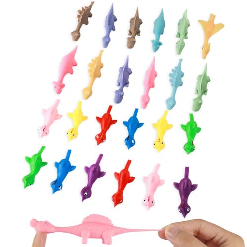 XIHIRCD 24 Stück Finger Schießspielzeug, Rubber Chicken Toys Lustige Mini Flugdinosaurier Spielzeuge Süßes Tier Fingerspielzeug für Jungen und Mädchen als Geschenk für Partys von XIHIRCD