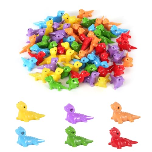 XIHIRCD 60 Stück Mini Eidechsen, Eidechsenfiguren aus Kunstharz Farbenfrohe Miniatur Eidechsenfiguren Winzige Eidechsenfiguren für Miniatur Gartenlandschaften Topfdekoration für Puppenhäuser von XIHIRCD