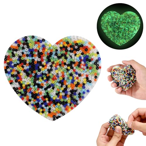 XIHIRCD Zappelspielzeug zum Hautzupfen, Leuchtendes Liebesherz Sensorisches Spielzeug zum Hautzupfen Picky Pad Fidget Spielzeug zur Vorbeugung von Hautzupfen für Erwachsene Teenager von XIHIRCD