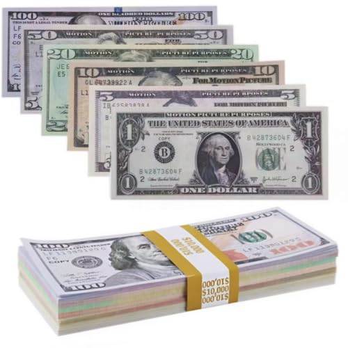 XIKTTK Spielgeld Dollar Scheine 120 Stück, Fake Geld 100 Dollar Scheine, Fake Money, Prop Money, Falschgeld, Fake Dollar Bills, Spielgeld Kinder, 1/5/10/20/50/100 Dollar XIKTTK Spielgeld Dollar Scheine 120 Stück, Fake Geld 100 Dollar Scheine, Fake Money, Prop Money, Falschgeld, Fake Dollar Bills, Spielgeld Kinder, 1/5/10/20/50/100 Dollar von XIKTTK